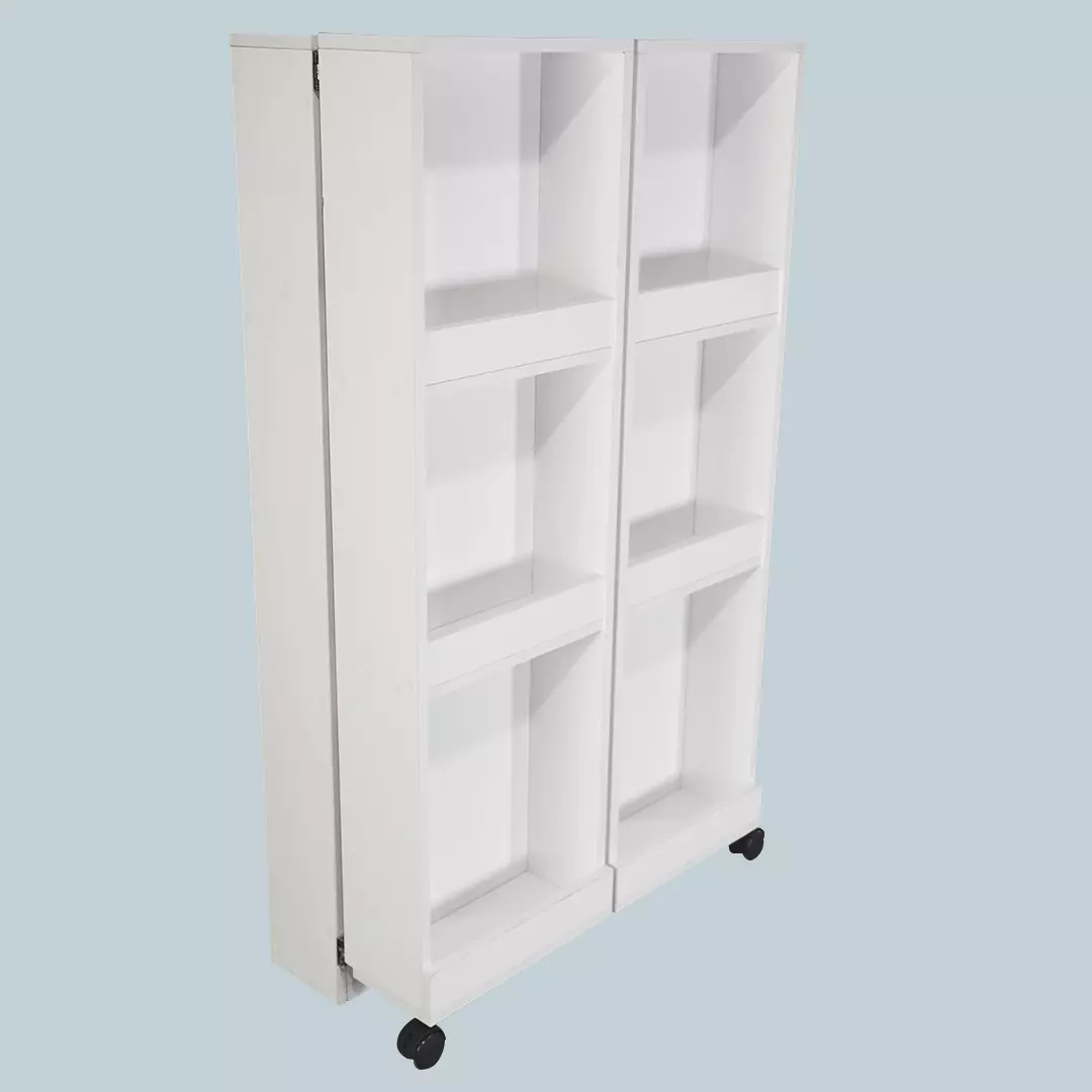 MUEBLE VERSATILE POLLUX ESTANTERíA DESLIZABLE COLOR BLANCO